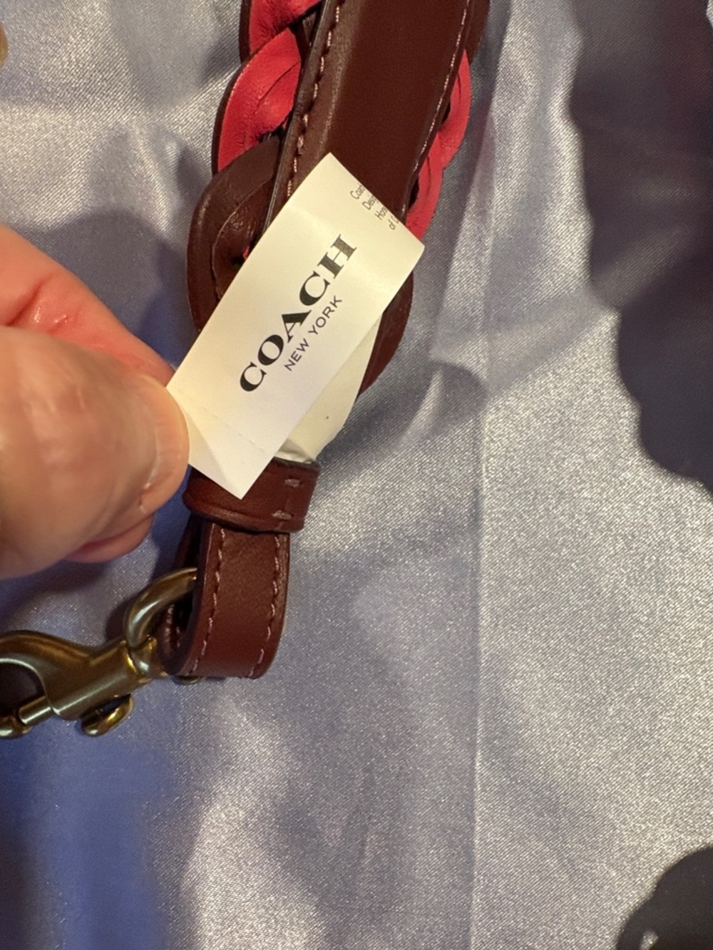 NWT Coach Braided Leather Crossbody/Shoulder Adjustable Novelty Strap - Picture 3 of 6